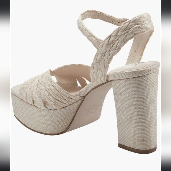 Marc Fisher Cream Braided Platform Heels - Picture 2 of 11